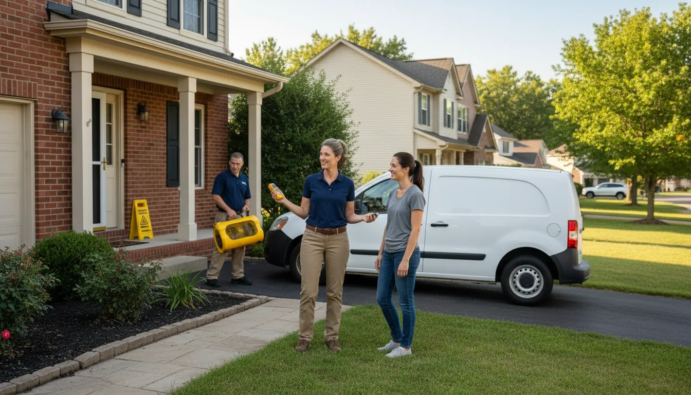 Residential water damage restoration in Hadley, PA